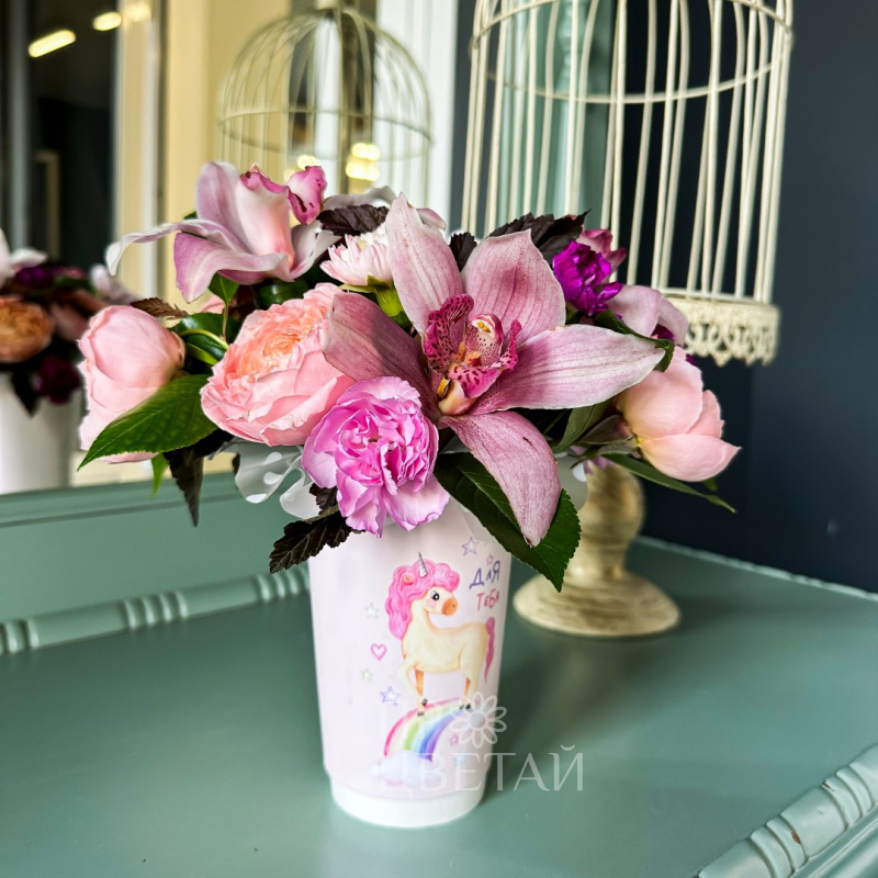 Композиция с орхидеей «Романс»