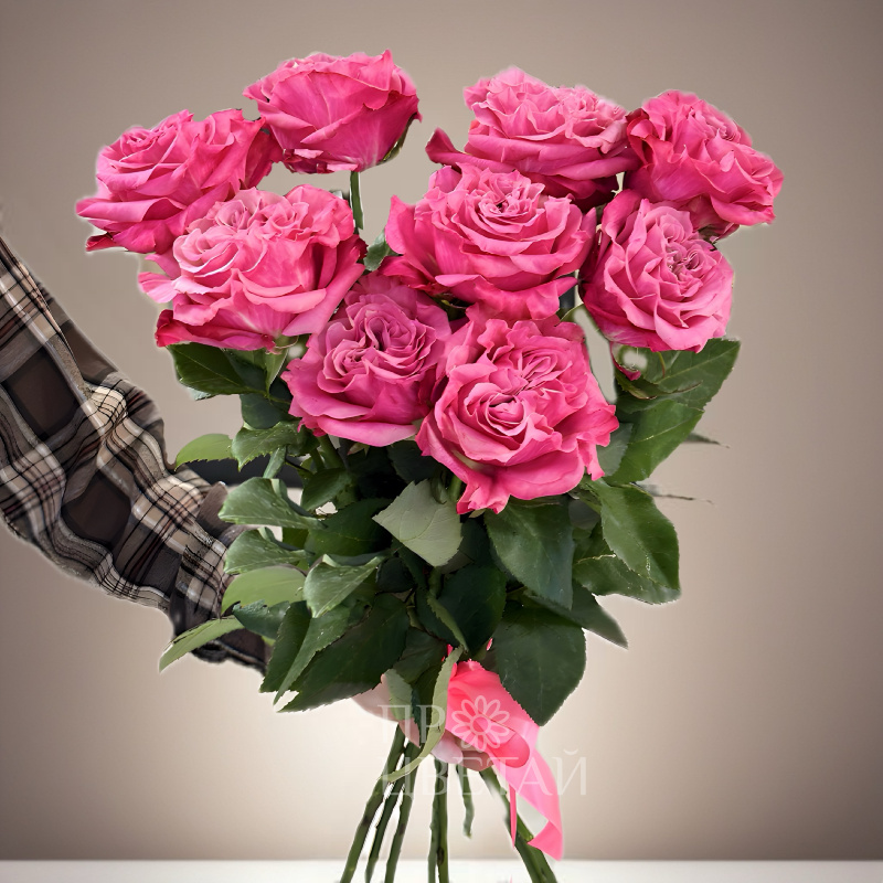 Монобукет из 9 роз «Кантри»