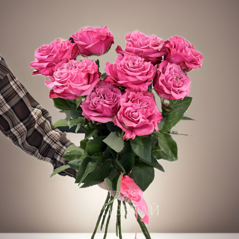 Монобукет из 9 роз «Кантри» 3