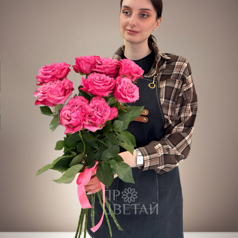 Монобукет из 9 роз «Кантри» 2