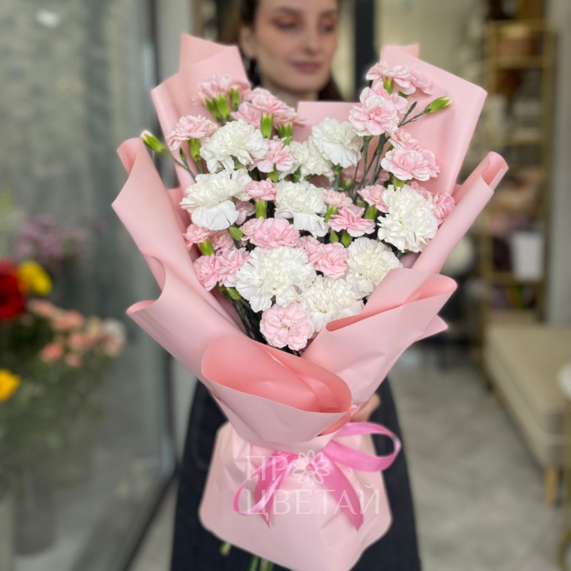 Сборный букет из диантусов