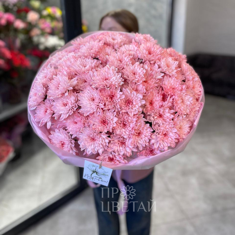 Монобукет  «розовый взрыв» 1