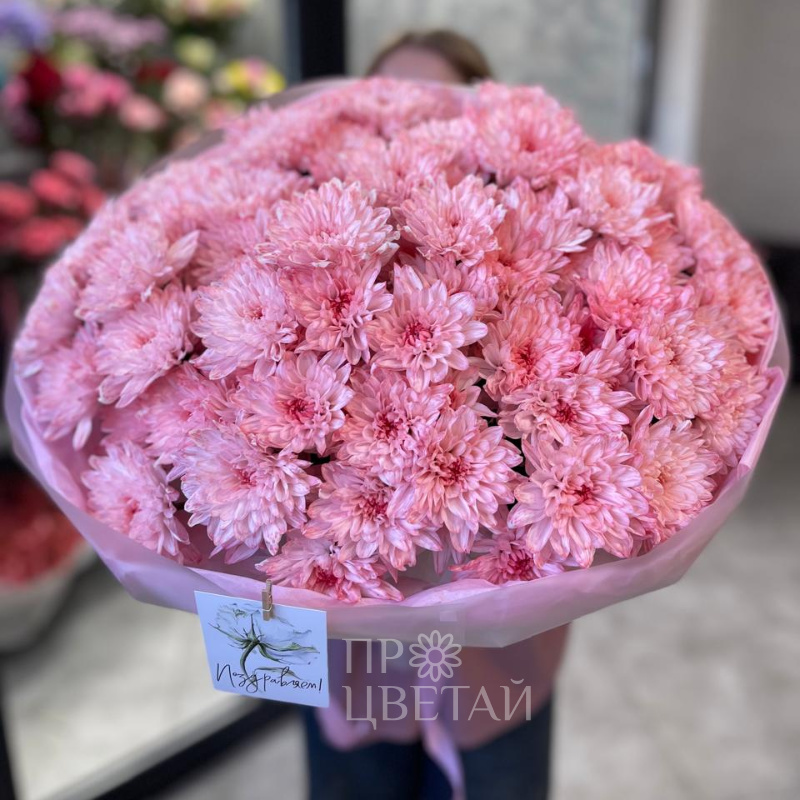 Монобукет  «розовый взрыв»