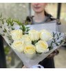 Букет из пионовидных роз и эвкалипта 1