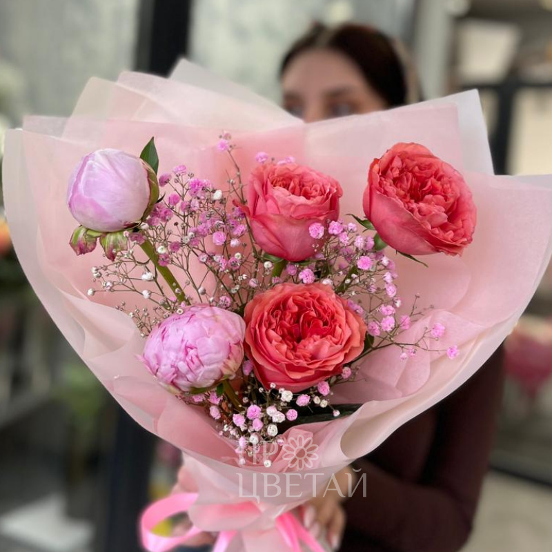  Букет «Пионовидное настроение» 1