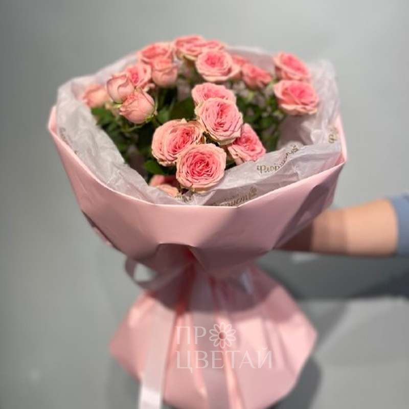 ХИТ монобукет из кустовых роз 1