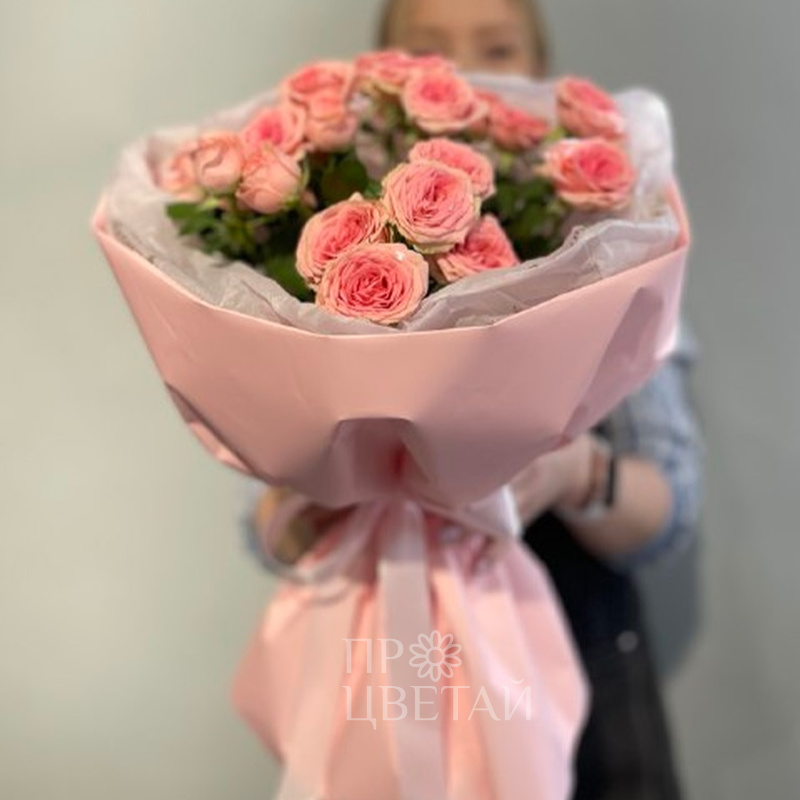 ХИТ монобукет из кустовых роз 2