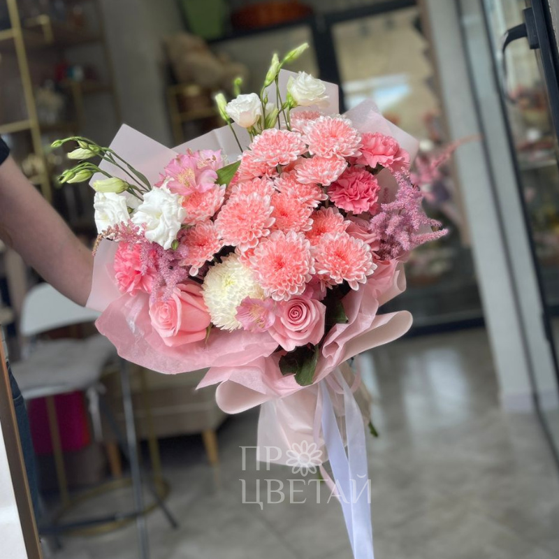 Букет «Розовое мерцание» 3