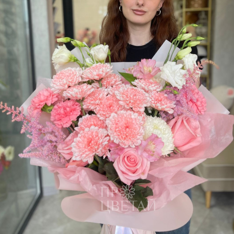 Букет «Розовое мерцание»