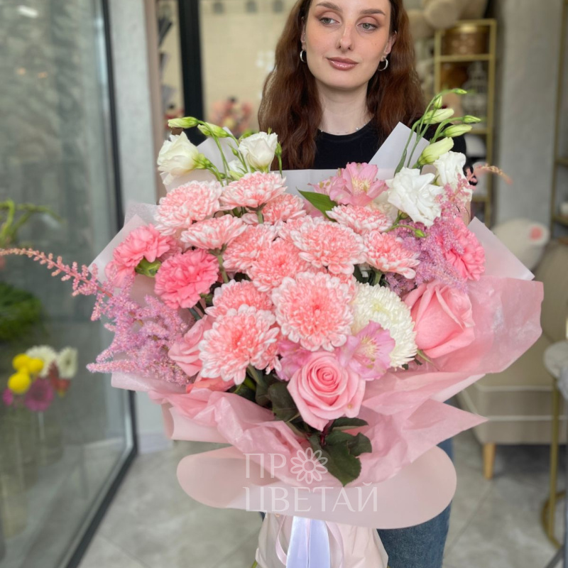 Букет «Розовое мерцание» 2