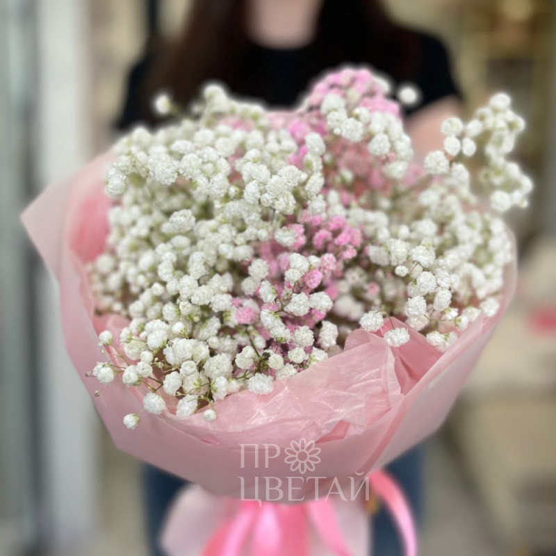 Монобукет из гипсофилы 1