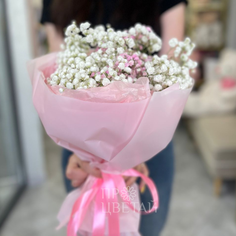 Монобукет из гипсофилы 2