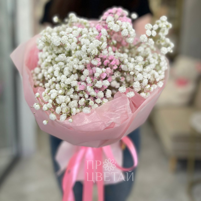 Монобукет из гипсофилы
