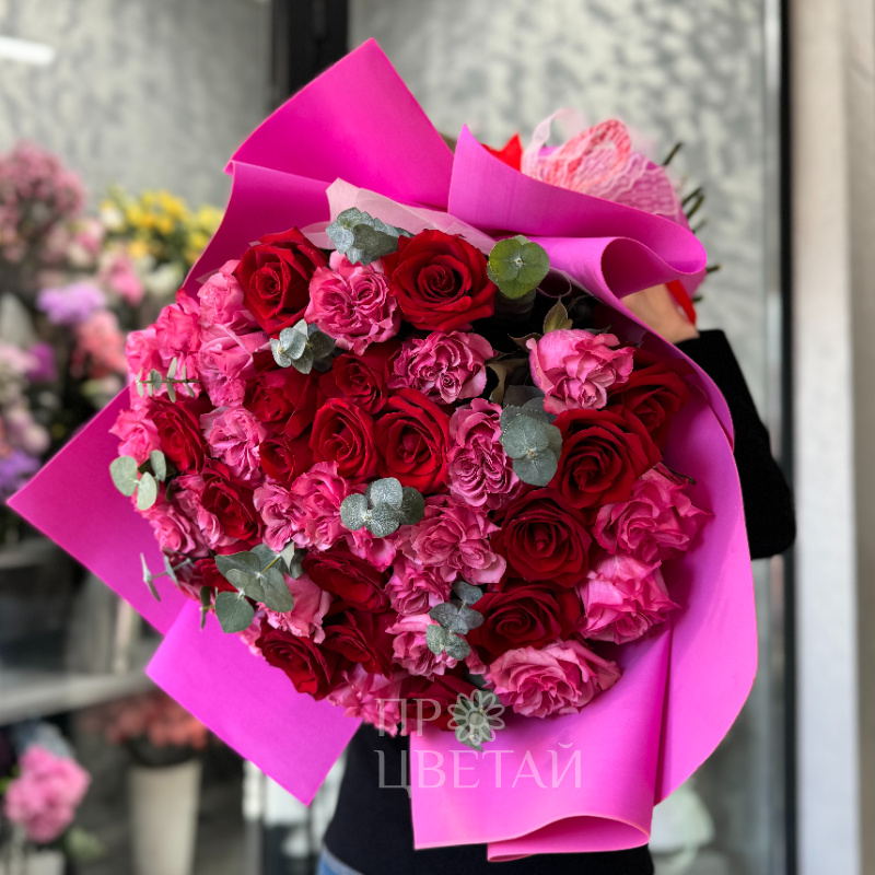 Букет «Малиновая страсть» 1