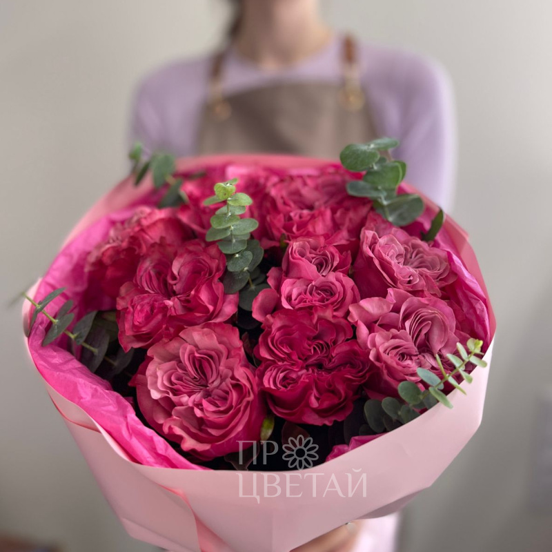 Букет из пионовидных роз «Дуэт»