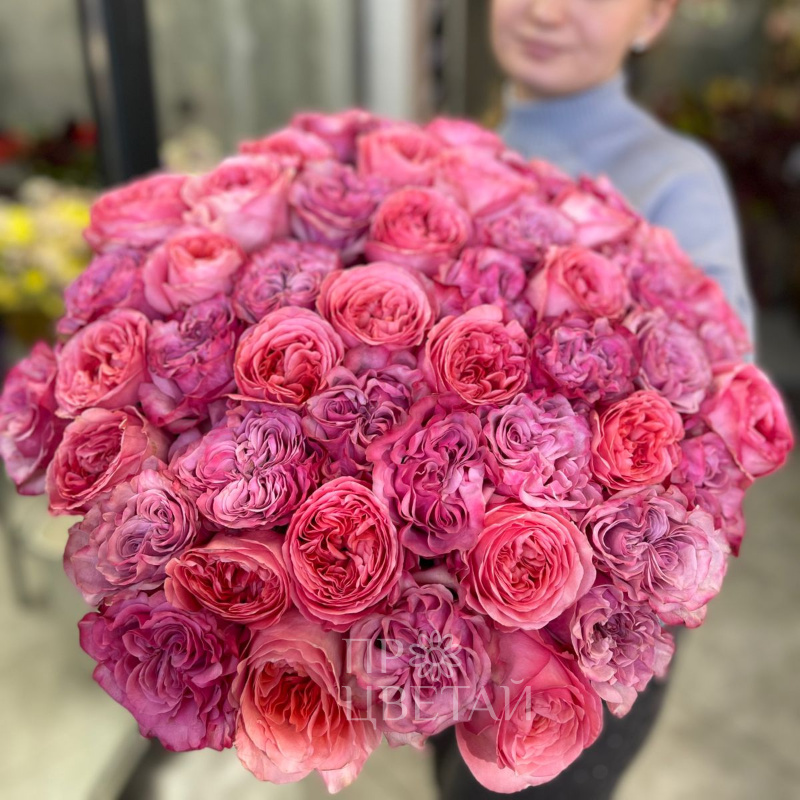 Букет из пионовидных роз «Блаженство»