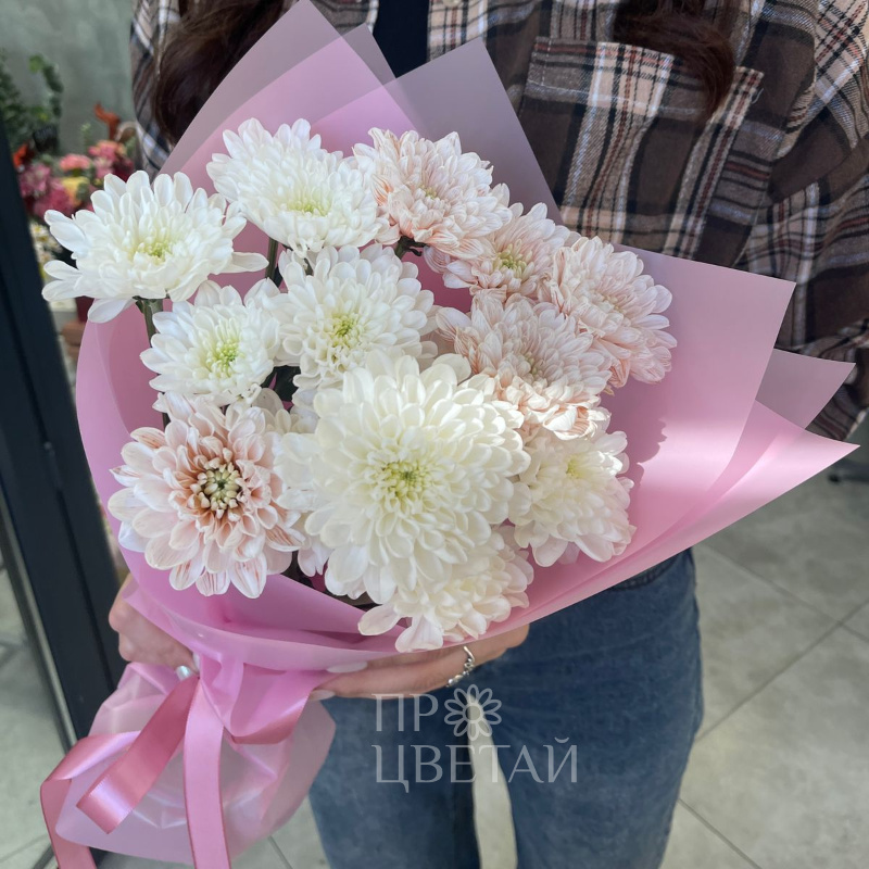 Букет из хризантем «Комплимент»