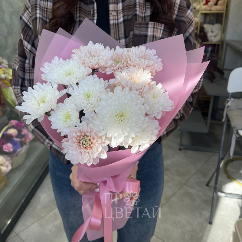 Букет из хризантем «Комплимент» 1