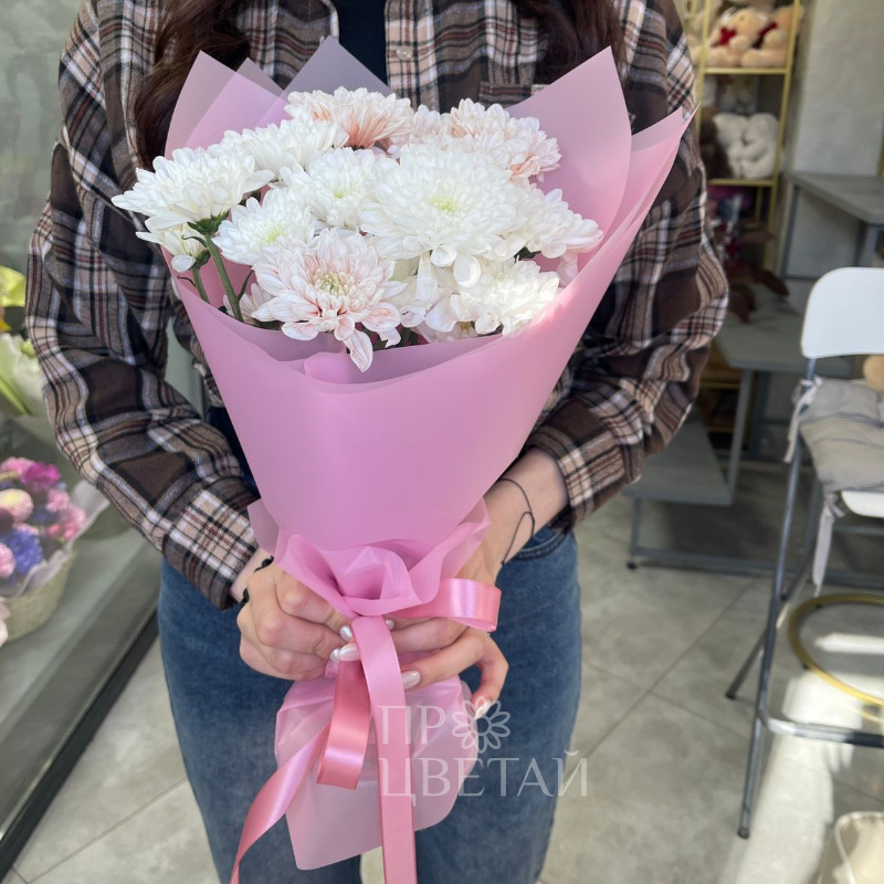 Букет из хризантем «Комплимент» 2