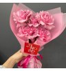 5 пионовидных розовых роз