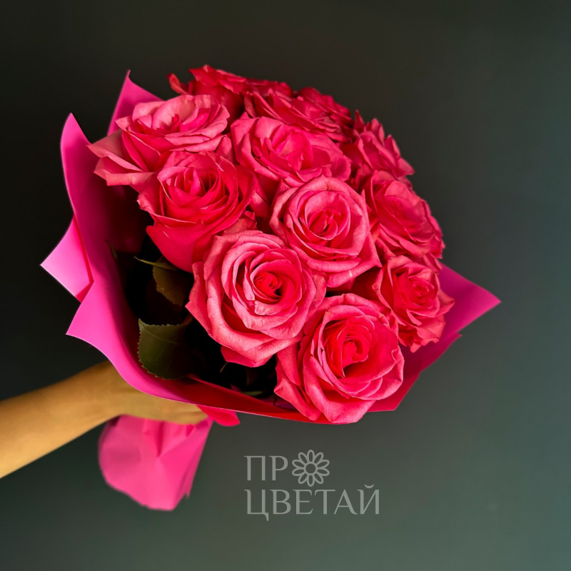 Букет из розовых роз «Самой любимой»